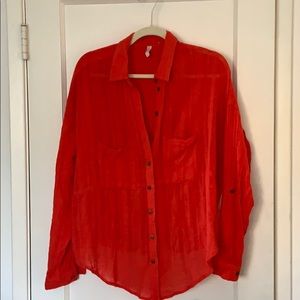 Free people linen button down